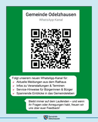 Bild zum Beitrag:WhatsApp Kanal der Gemeinde Odelzhausen