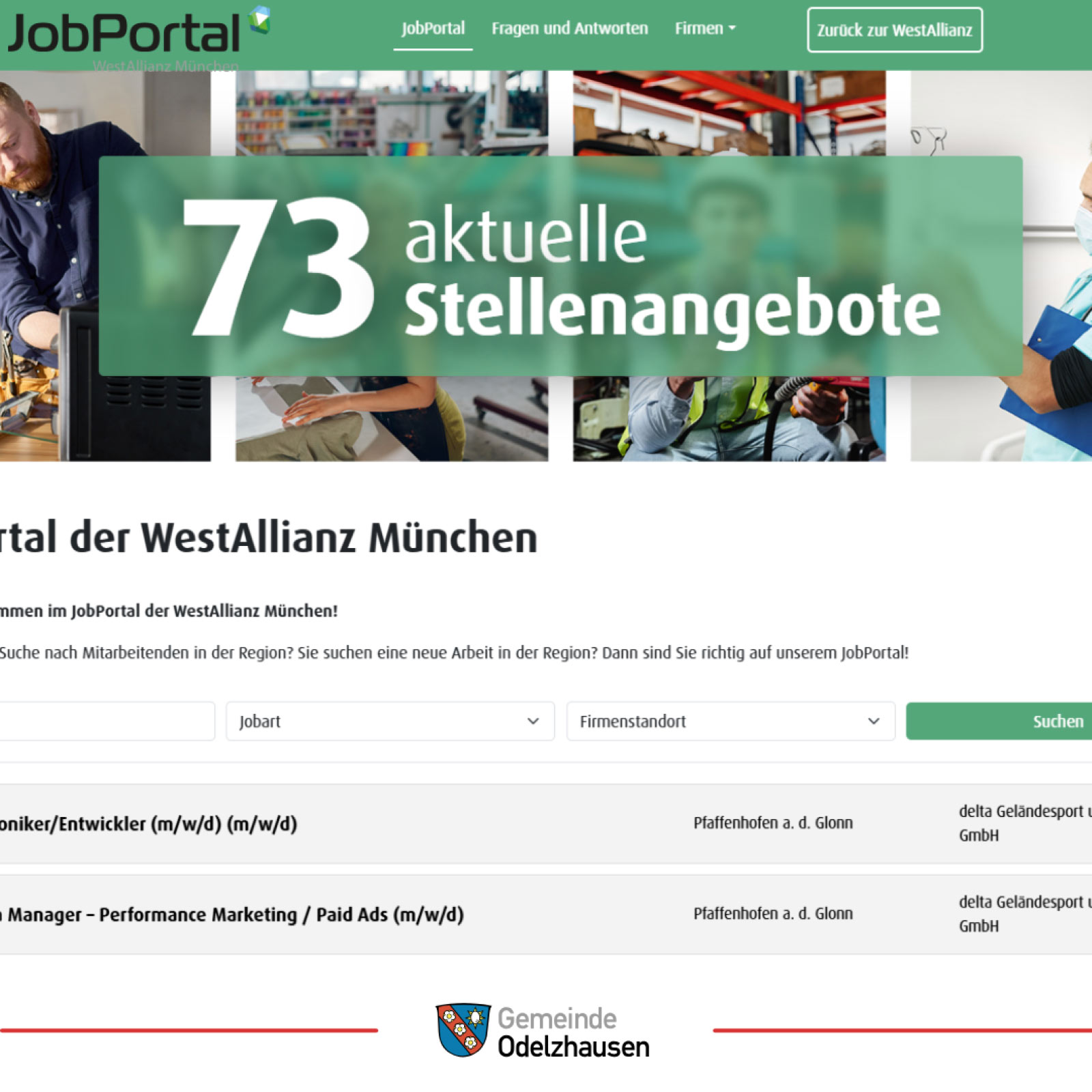 Das Westallianz Jobportal