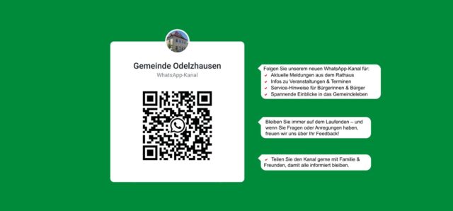Der WhatsApp Kanal der Gemeinde Odelzhausen