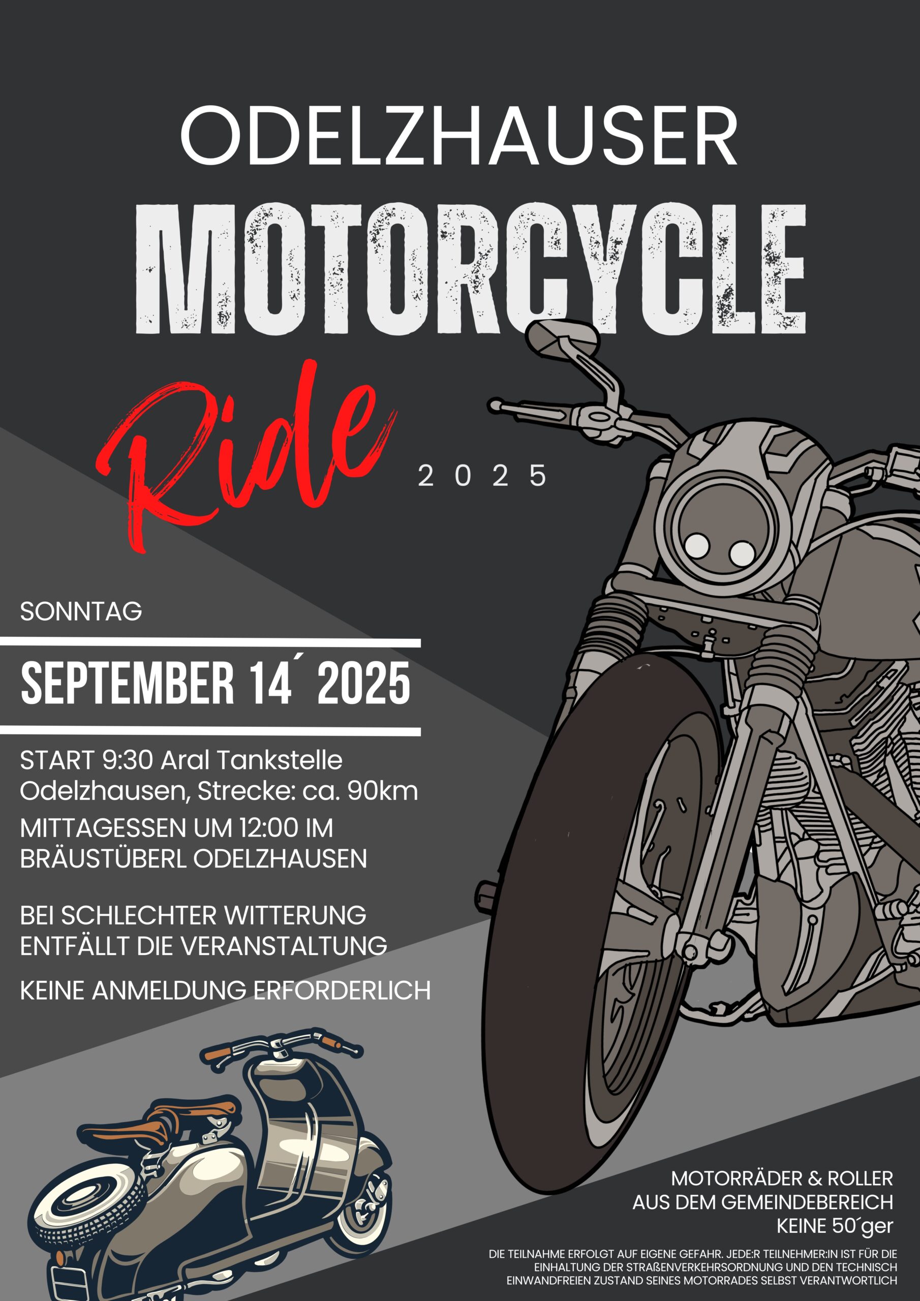 Werbeplakat vom Motorcyclebikeride